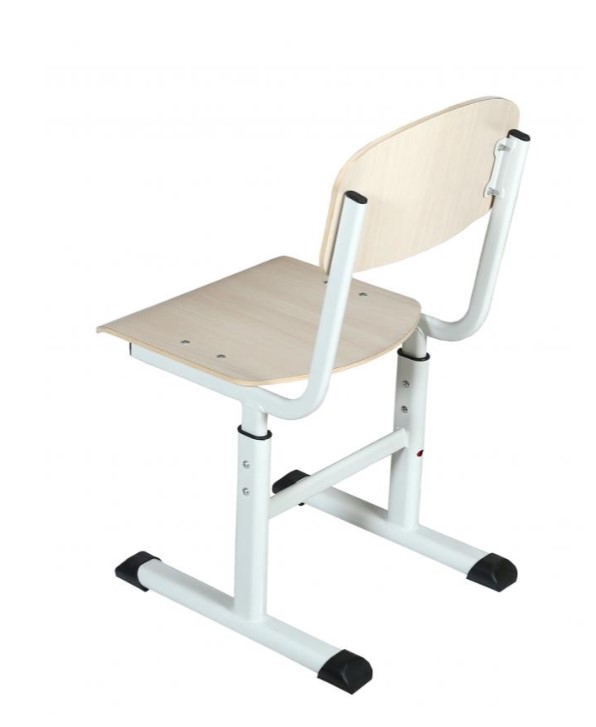 Т-подібний стілець, АНШАР ГРУП (132452 HPL), ростова група (опція р.г.№2) №3-5 (h=350-430 м), з покриттям фанери HPL, каркас посилений плоскоовальною трубою